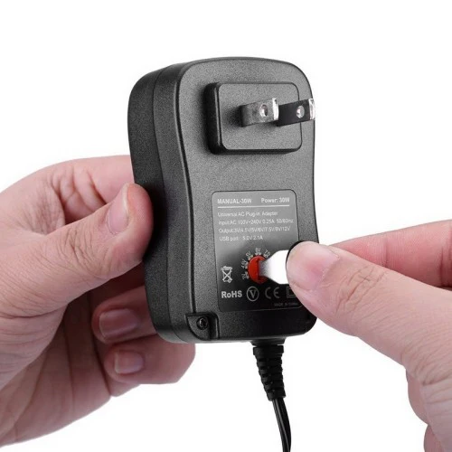 3V to 12V Adjustable 30W Universal Power Supply Adapter Multiple DC Tips Jack - Image 4