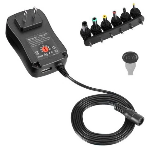3V to 12V Adjustable 30W Universal Power Supply Adapter Multiple DC Tips Jack - Image 5