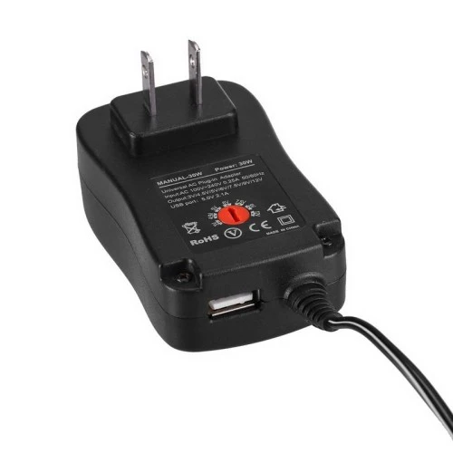 3V to 12V Adjustable 30W Universal Power Supply Adapter Multiple DC Tips Jack - Image 7
