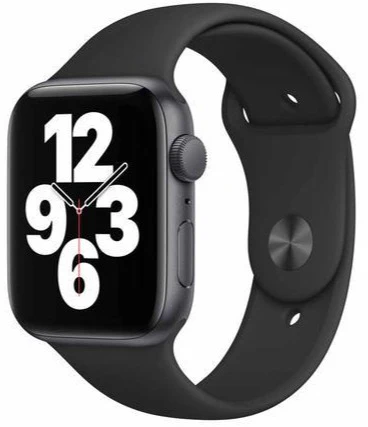 Apple Watch SE (GPS) 44MM Space Gray Aluminium Case With Black Sport Band ( MYDT2) - Image 2