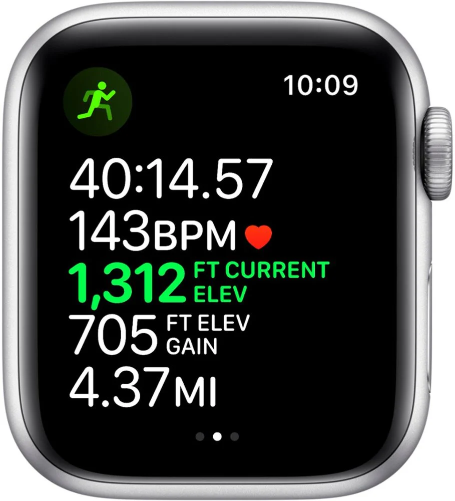 Apple Watch Series 5 (GPS) 40mm Silver Aluminum Case with White Sport Band - Silver Aluminum - Image 4