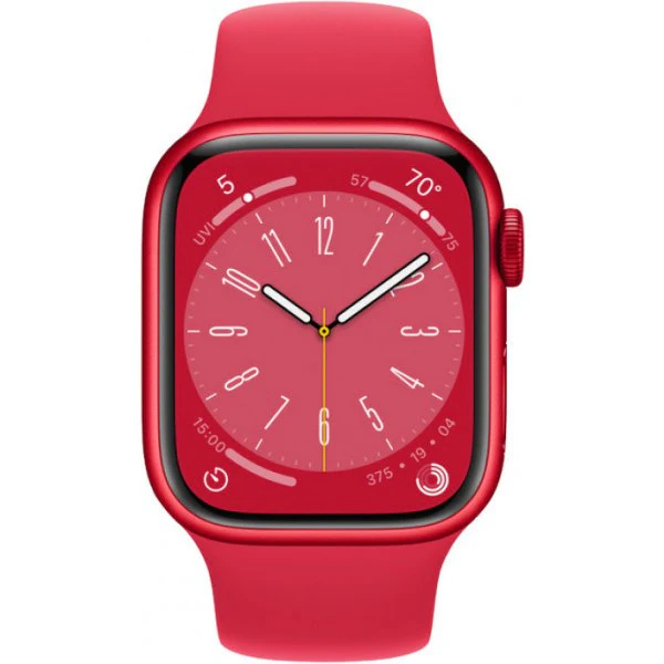 New - Apple Watch Series 8 41mm (GPS+CELLULAR) Red Aluminum Case with Red Sport Band - Size:M/L -  (MNV63LL/A) - Image 2