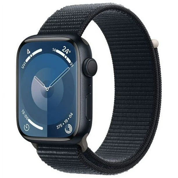 Apple Watch Series 9 (GPS) 45mm Midnight Aluminum - Midnight Sport Loop (3M590LL/A)