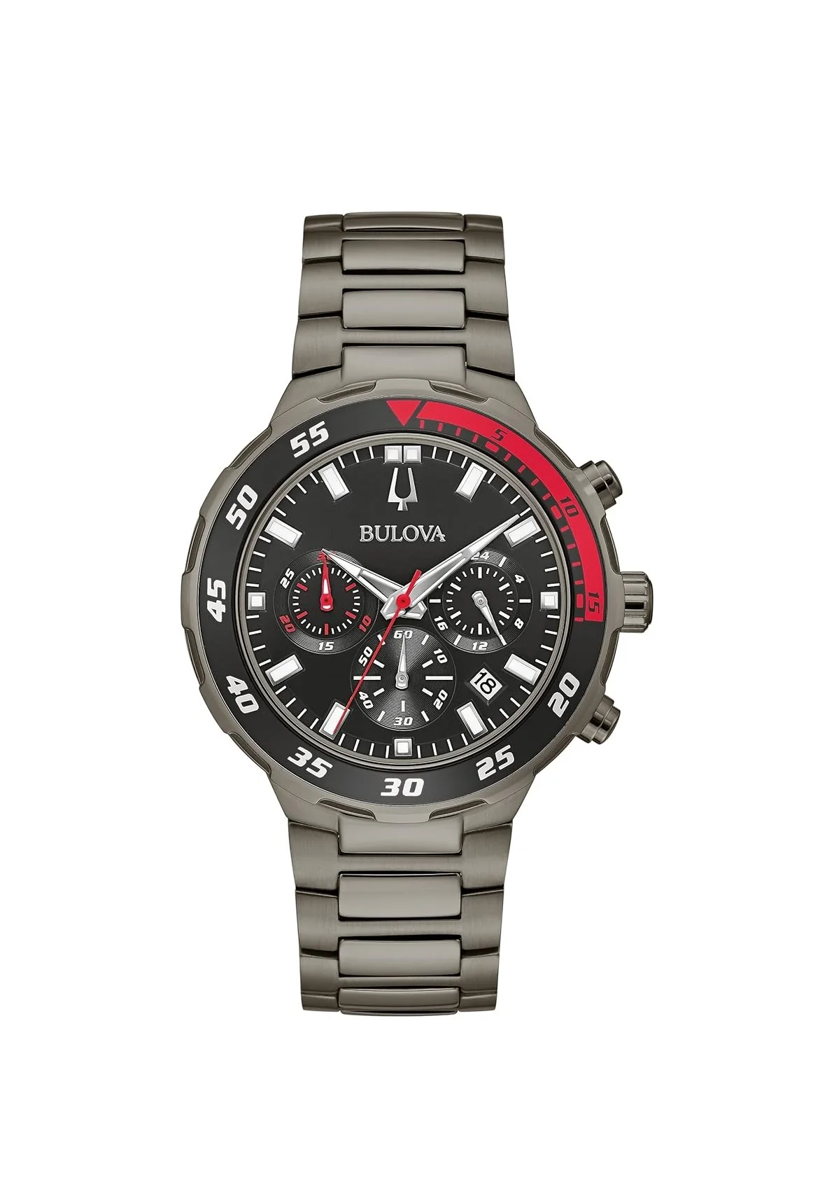 Bulova by Citizen Men's Classic Sport Black Ion Plated Stainless Steel 6 Hand Chronograph Quartz Watch : 98B365