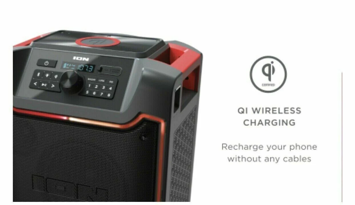 ION Pathfinder 4 Bluetooth Portable Speaker with Wireless Qi Charging - Image 3
