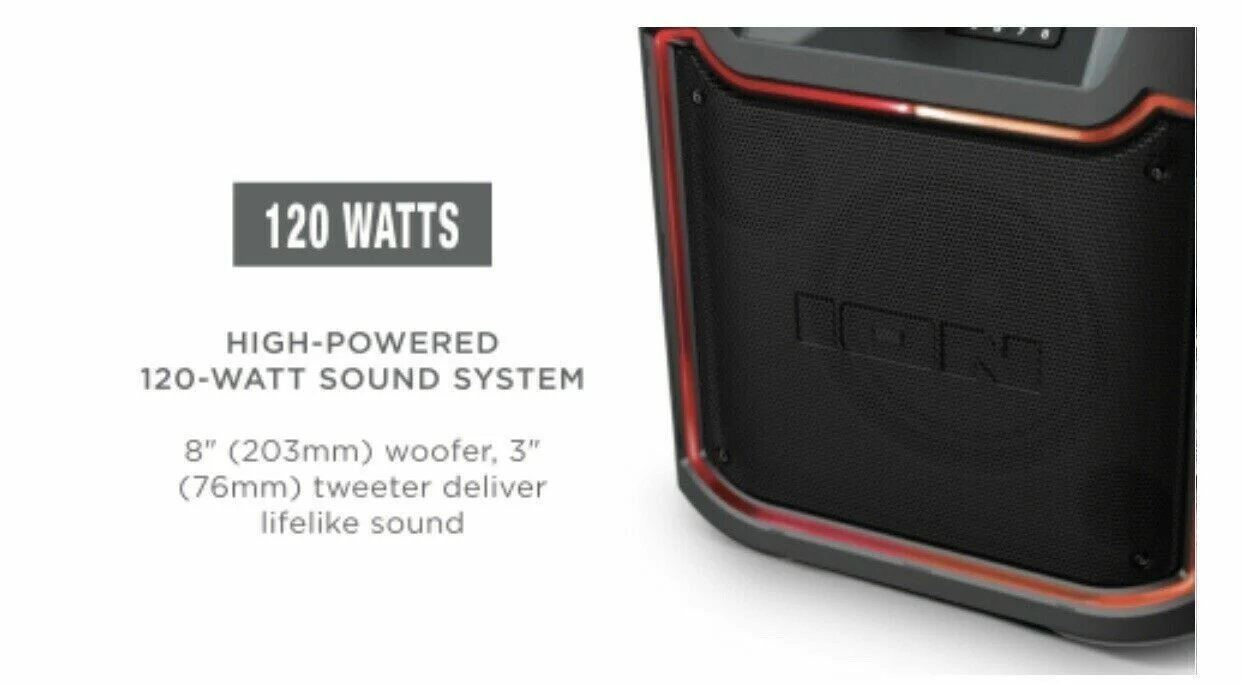 ION Pathfinder 4 Bluetooth Portable Speaker with Wireless Qi Charging - Image 6