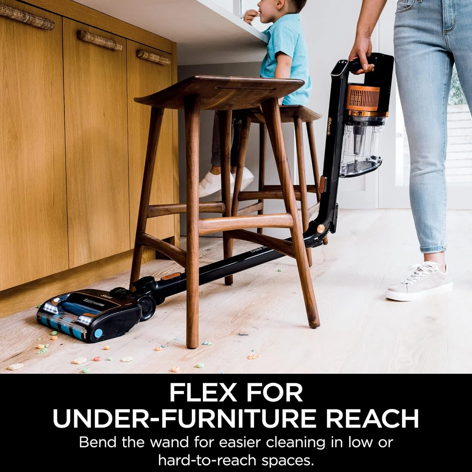 SHARK Shark IZ640H Cordless Stick Vacuum Vertex Pro with Duo Clean Power Fins and Self-Cleaning Brushroll, Black - Image 6