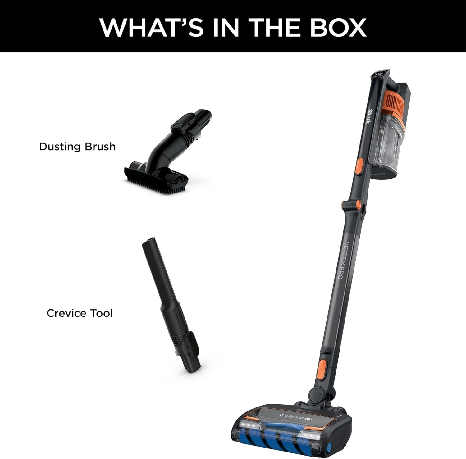 SHARK Shark IZ640H Cordless Stick Vacuum Vertex Pro with Duo Clean Power Fins and Self-Cleaning Brushroll, Black - Image 9