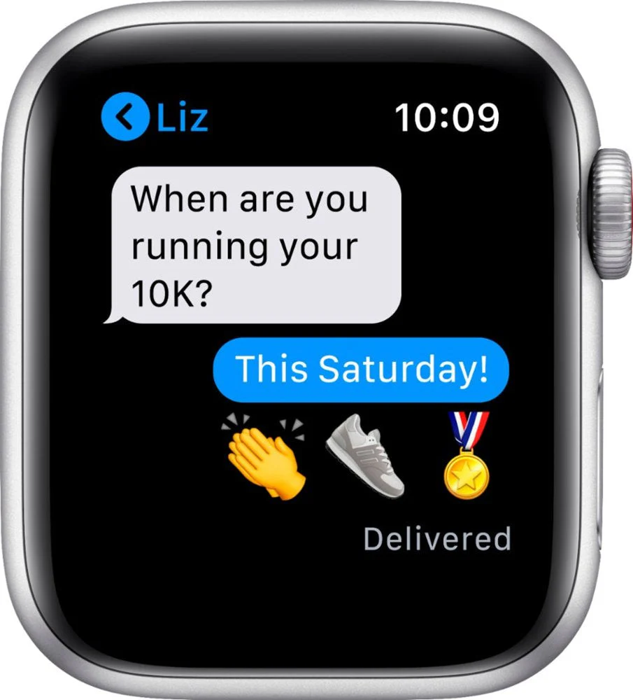 Apple Watch SE (GPS ) 40mm Silver Aluminum Case with Dee Navy Blue Sport Band - (MKQL3LL/A) - Image 5