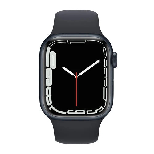 Apple Watch Series 7 ( GPS + CELLULAR ) 41mm Midnight Aluminum Case with Midnight Sport Band (MKH73) - Image 2