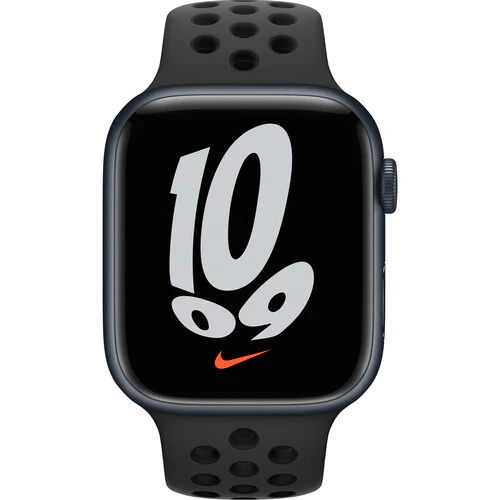 Apple Watch Nike Series 7 45mm (GPS+CELLULAR) Midnight Aluminum - Anthracite Sport Band (MKJL3LL/A) - Image 2