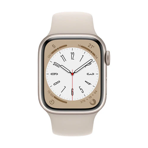 Apple Watch Series 8 41mm (GPS) Starlight Aluminium Case with Starlight Sport Band - (3K762LL/A) - Image 2