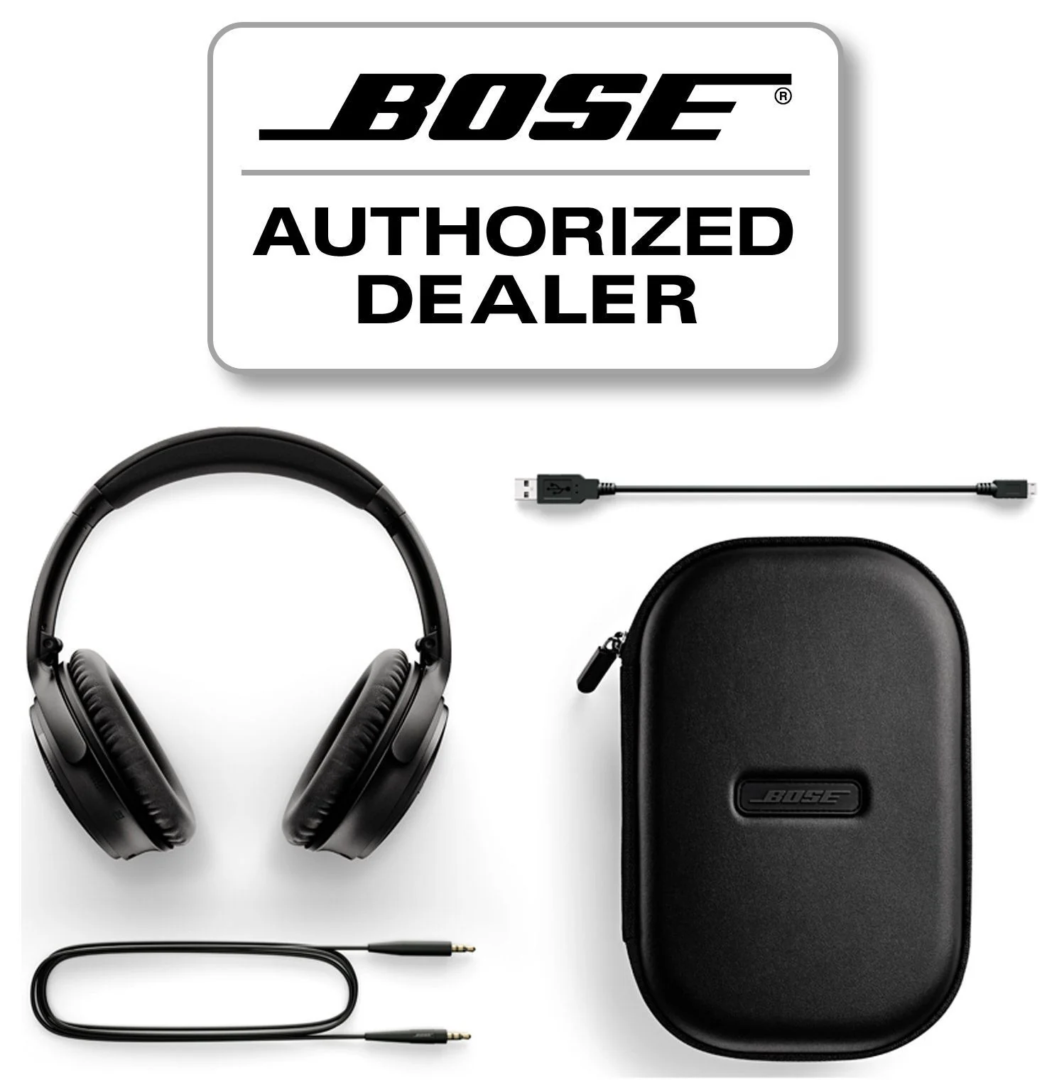 Bose QuietComfort 35 Over the Ear Wireless Headphones - Black - Image 2