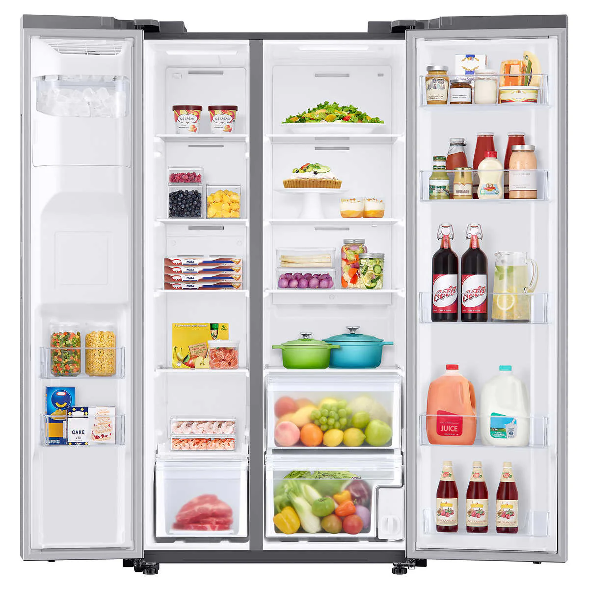 Samsung 22 cu. ft. Counter Depth Side by Side Refrigerator (RS22T5201SR) - Image 3