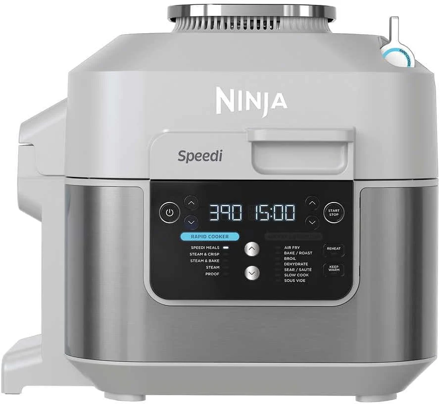 Ninja Speedi Rapid Cooker & Air Fryer, 6-Quart Capacity, 12-in-1 Functions to Steam, Bake, Roast, Sear, Saut, Slow Cook, Sous Vide & More, 15-Minute Speedi Meals All In One Pot, Light Gray