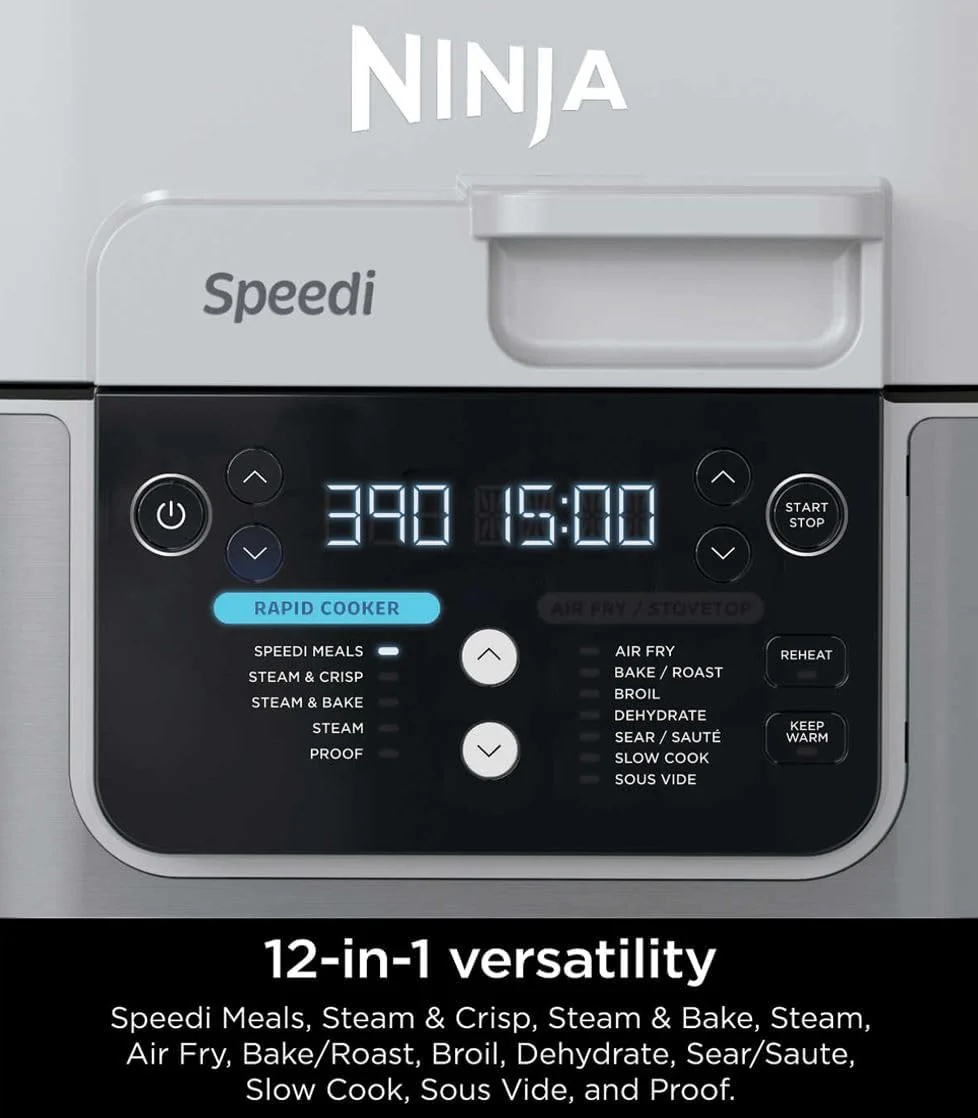 Ninja Speedi Rapid Cooker & Air Fryer, 6-Quart Capacity, 12-in-1 Functions to Steam, Bake, Roast, Sear, Saut, Slow Cook, Sous Vide & More, 15-Minute Speedi Meals All In One Pot, Light Gray - Image 5