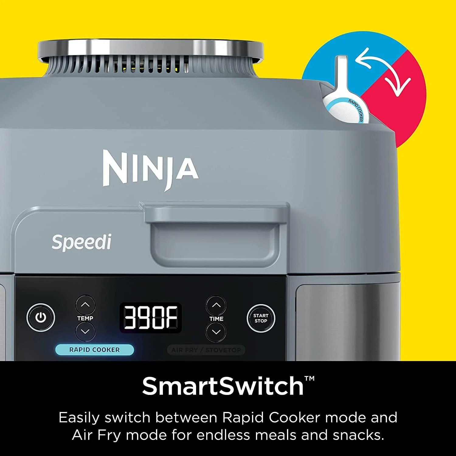 Ninja Speedi Rapid Cooker & Air Fryer, 6-Quart Capacity, 12-in-1 Functions to Steam, Bake, Roast, Sear, Saut, Slow Cook, Sous Vide & More, 15-Minute Speedi Meals All In One Pot, Light Gray - Image 6
