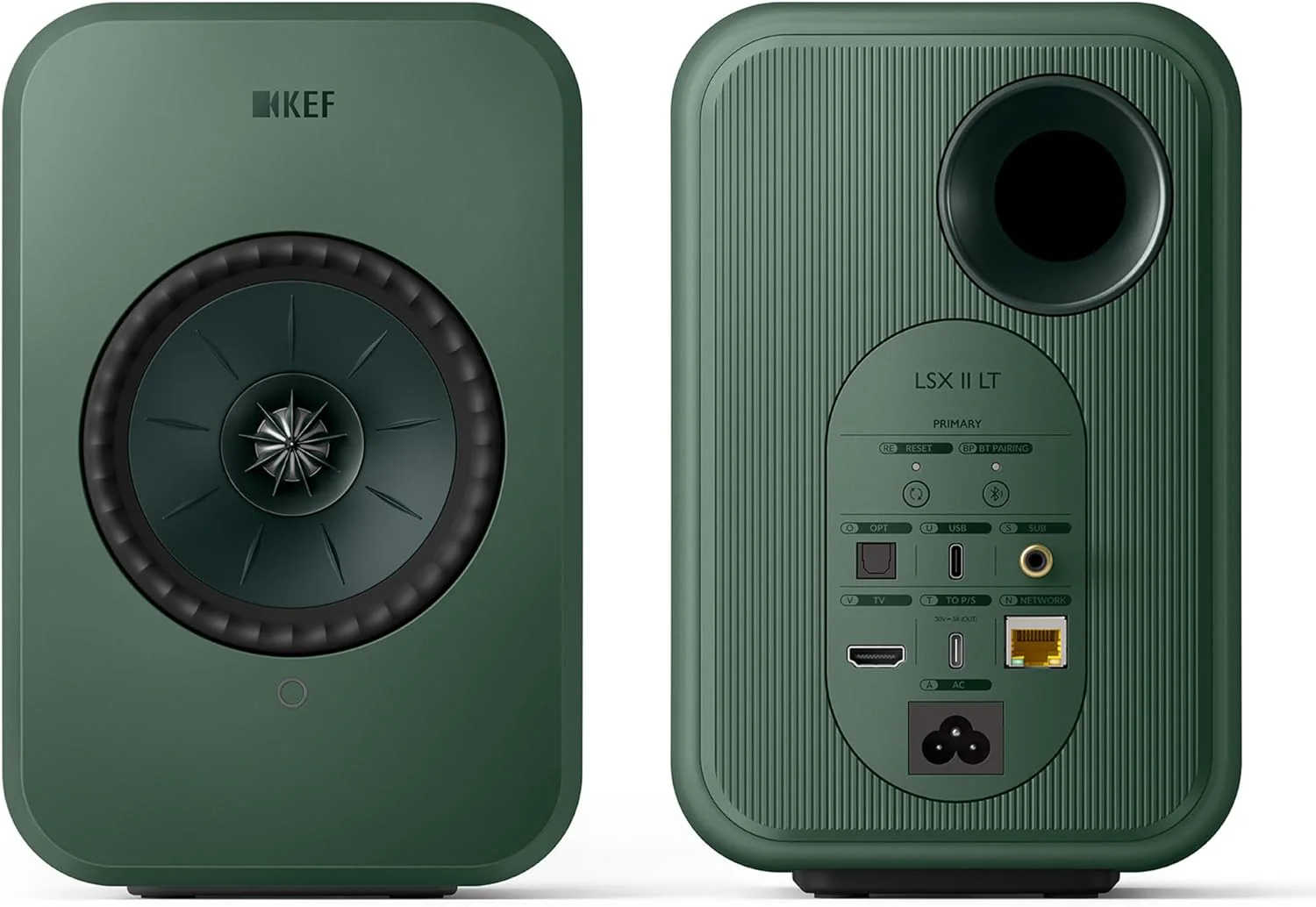 KEF LSX II LT Wireless Speaker 2-pack Sage Green - Image 4