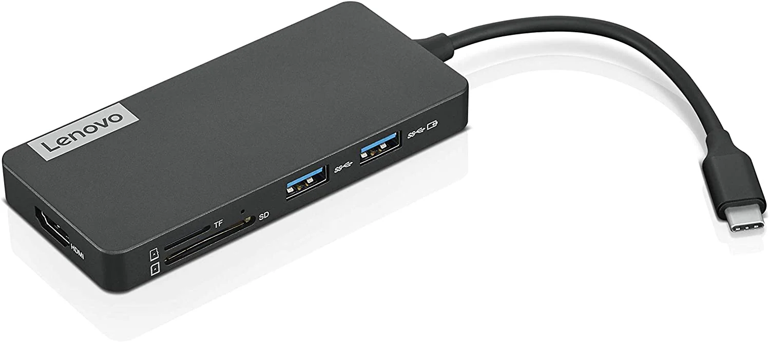 Lenovo USB-C 7-in-1 Hub, with USB-C Laptop Charging Port, USB 3.1, USB 2.0, HDMI, TF Card Reader, SD Card Reader, GX90T77924, Iron Grey - Image 7