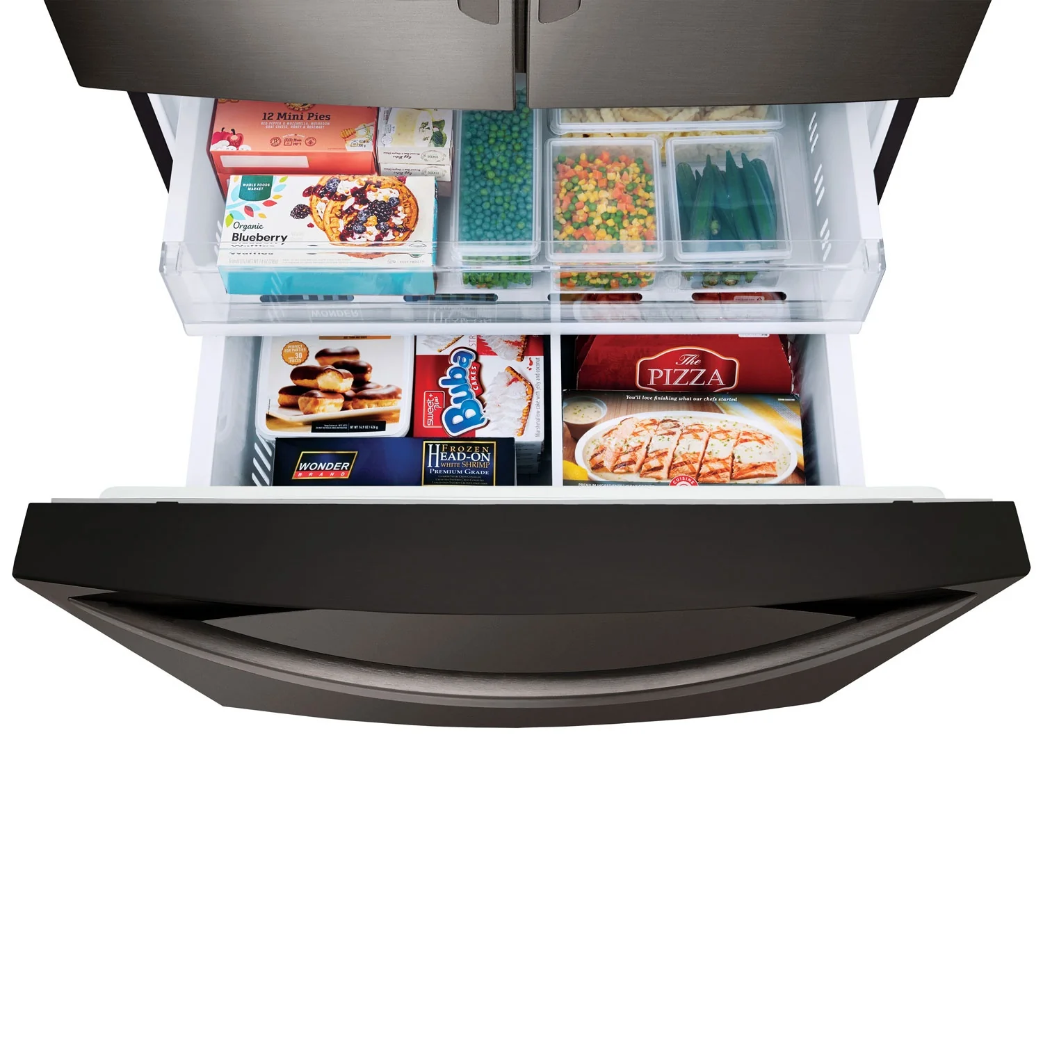 LG 36" 27.7 Cu. Ft. French Door Refrigerator w/ Water & Ice Dispenser (LRFS28XBD) - Black Stainless Steel - Image 14