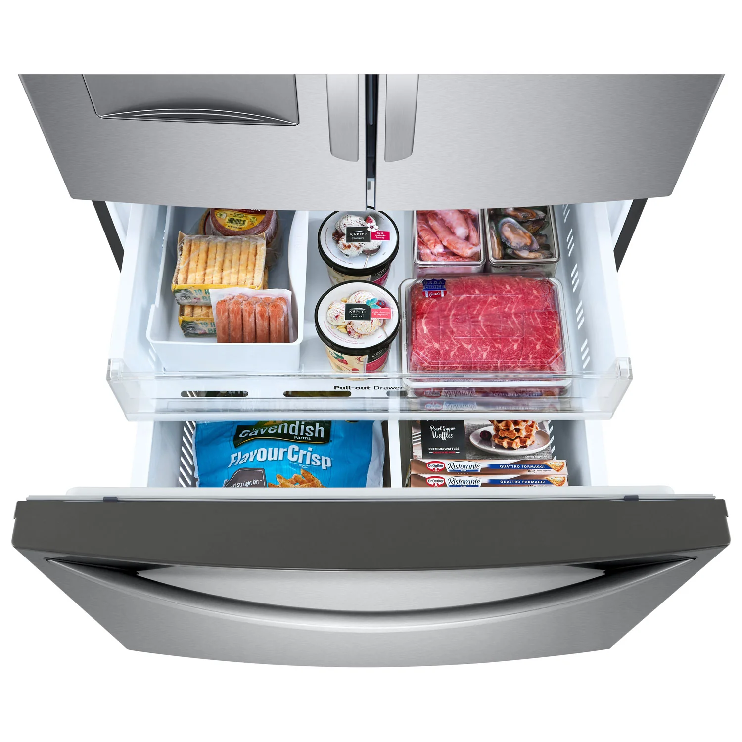 LG 36" 29 Cu. Ft. French Door Refrigerator with Water Dispenser (LRFWS2906S) - Stainless Steel - Image 11