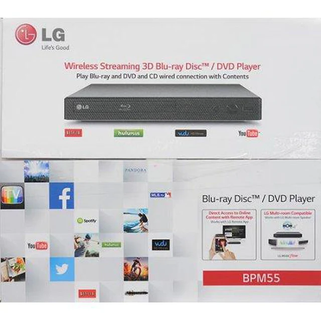 LG Blu-ray Disc Player 3D-Capable, Streaming Services, Wi-Fi BPM55 - Image 2