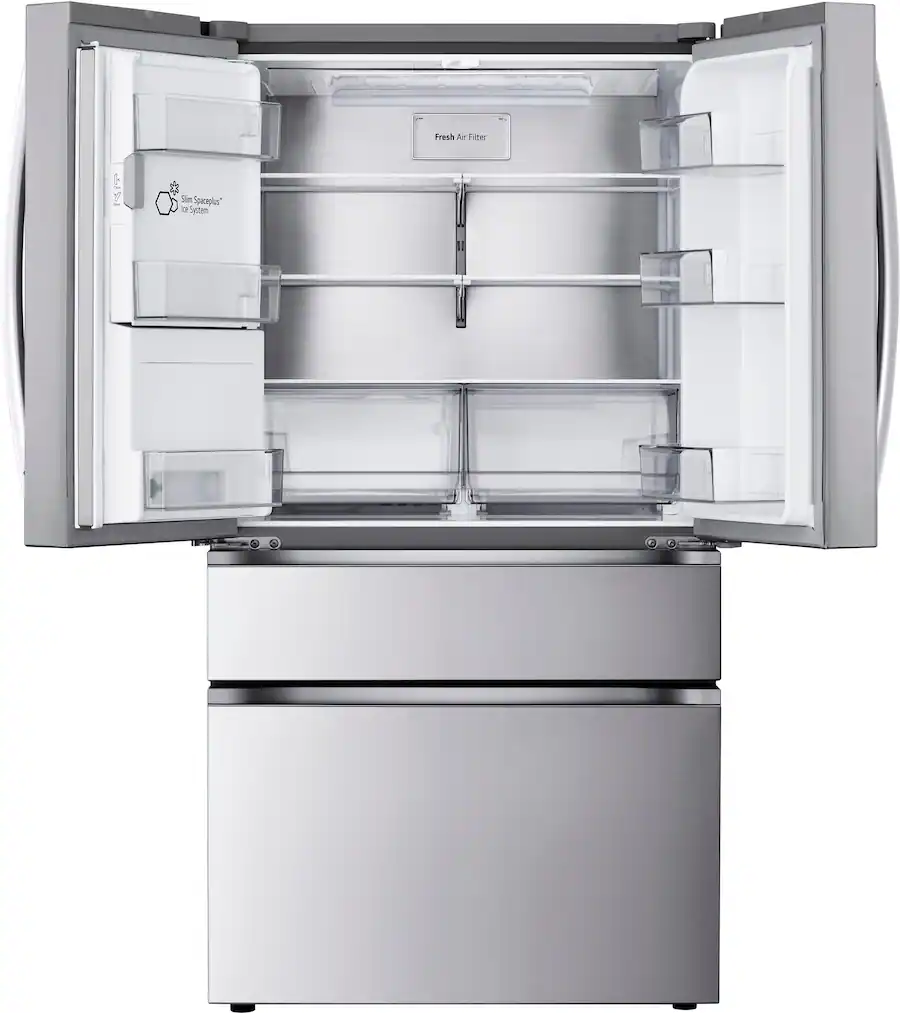 LG - Counter-Depth MAX 24.5 Cu. Ft. 4-Door French Door Smart Refrigerator with Full-Convert Drawer (LF25G8330S) - Stainless Steel - Image 4