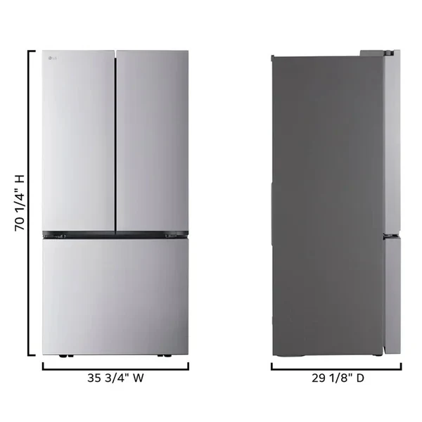 LG - Counter-Depth MAX 26.5 Cu. Ft. French Door Smart Refrigerator with Internal Water Dispenser (LRFLC2716S) - Stainless Steel - Image 10