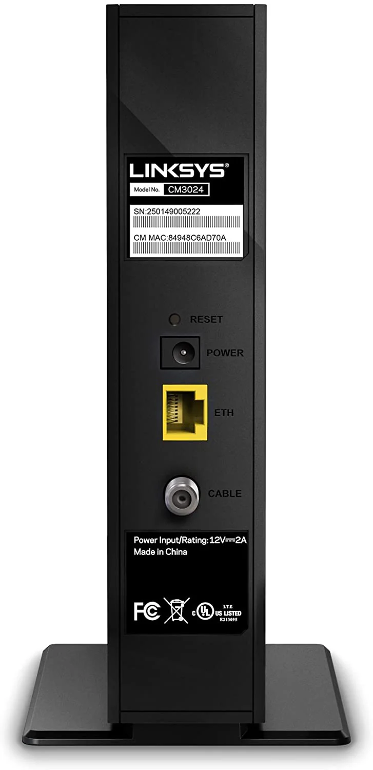 Linksys CM3024 High Speed DOCSIS 3.0 24x8 Cable Modem, Certified for Comcast/Xfinity, Time Warner, Cox & Charter (Modem Only, No WiFi Functionality) - Image 3