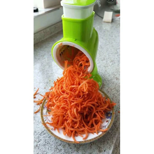 Multi-Function Hand Crank Vegetable Cutter Chopper Slicer for Vegetable Salad Meat Garlic Fruit-Green Color - Image 2