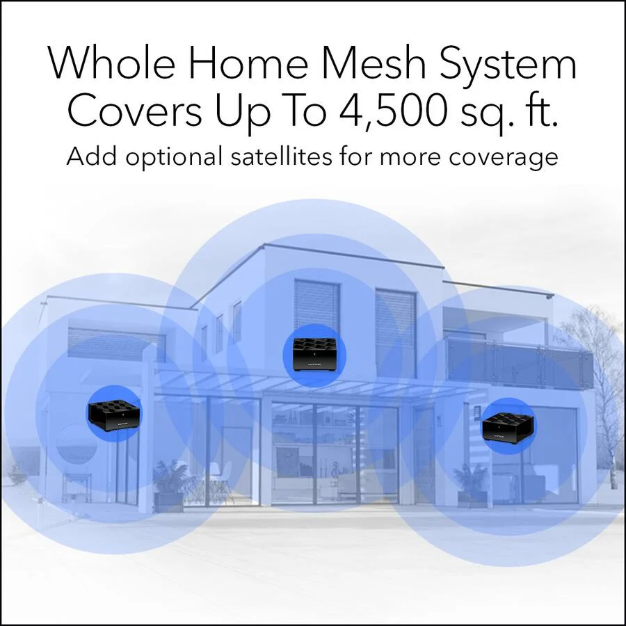NETGEAR - Nighthawk AX3000 Dual-Band Mesh Wi-Fi System (3-pack) - Black - Image 5