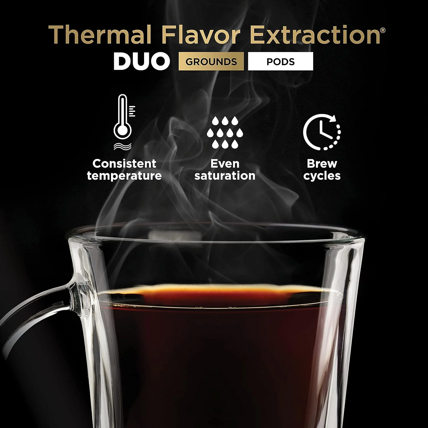 Ninja CFP301 DualBrew Pro Specialty 12-Cup Drip Maker with Glass Carafe, Single-Serve for Coffee Pods or Grounds, with 4 Brew Styles, Frother & Separate Hot Water System, Black - Image 4