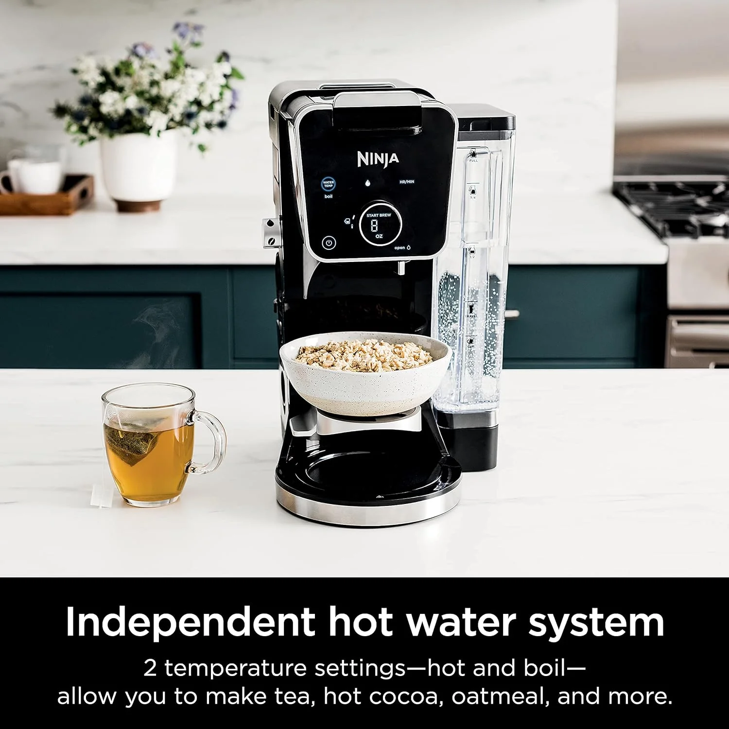 Ninja CFP301 DualBrew Pro Specialty 12-Cup Drip Maker with Glass Carafe, Single-Serve for Coffee Pods or Grounds, with 4 Brew Styles, Frother & Separate Hot Water System, Black - Image 7