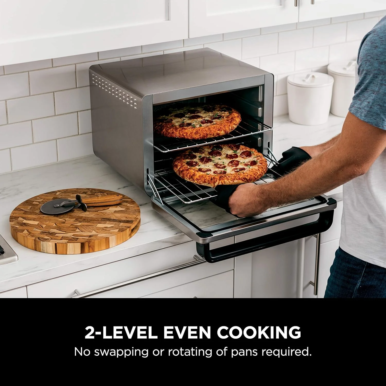 NINJA DT201 Foodi 10-in-1 XL Pro Air Fry Digital Countertop Convection Toaster Oven with Dehydrate and Reheat, 1800 Watts, Stainless Steel Finish - Image 7