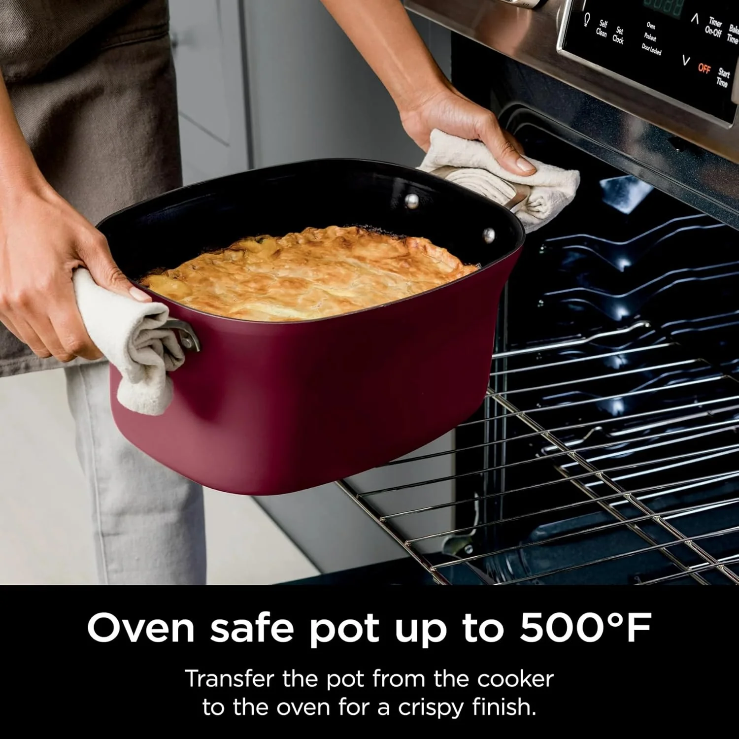Ninja MC1000 Foodi PossibleCooker 8.5 Quart Multi-Cooker, with 4-in-1 Slow Cooker, Dutch Oven & More, Glass Lid & Integrated Spoon, Nonstick, Oven Safe Pot to 500°F - Image 4
