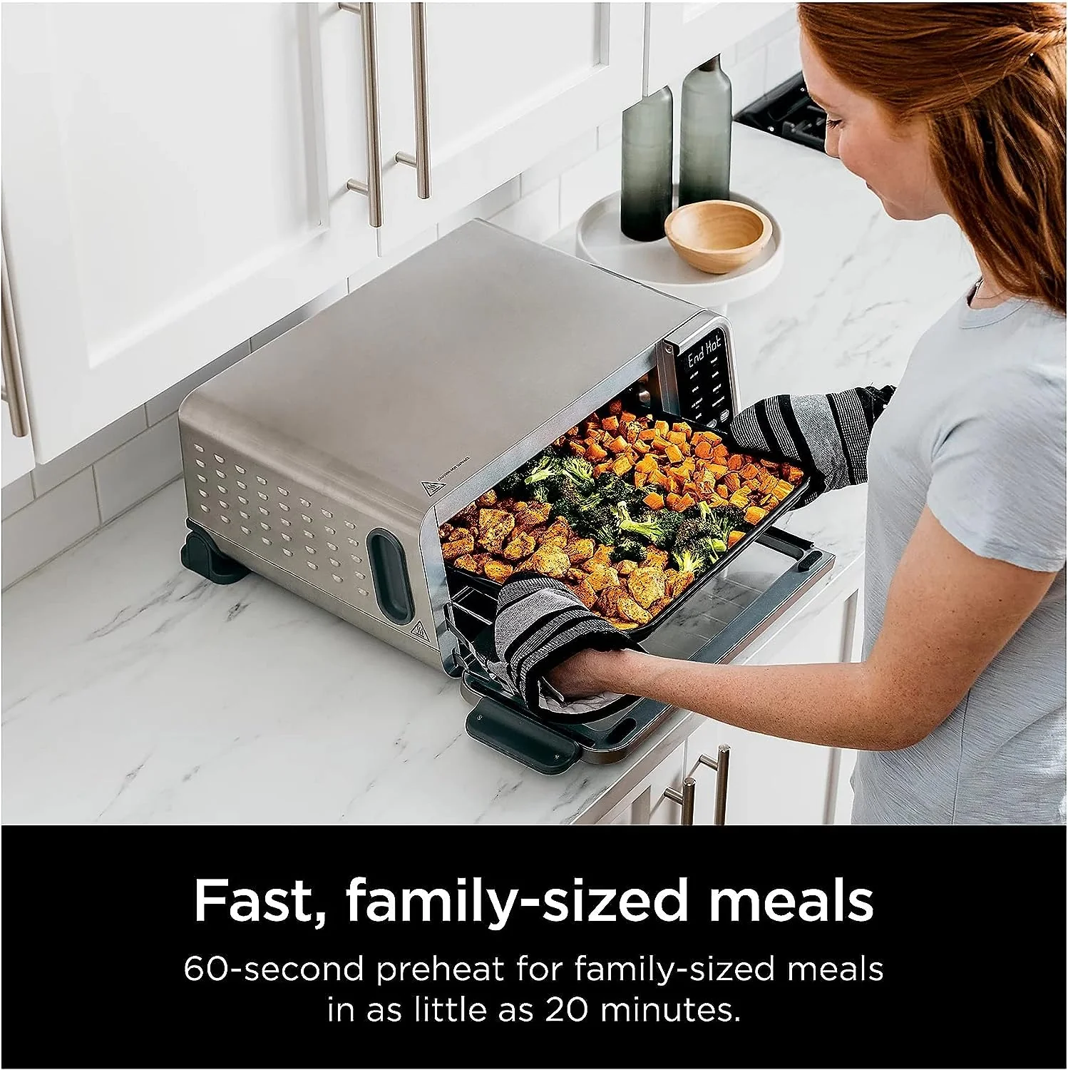Ninja SP251Q Digital Air Fry Pro Countertop 10-in-1 Smart Oven w/Temperature Probe, Extended Height, XL Capacity, Flip Up Storage, w/Air Fry Basket, Wire Rack & Crumb Tray - Image 3