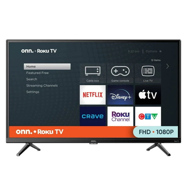 ONN 32” FHD 1080p Roku Smart TV (100122566)