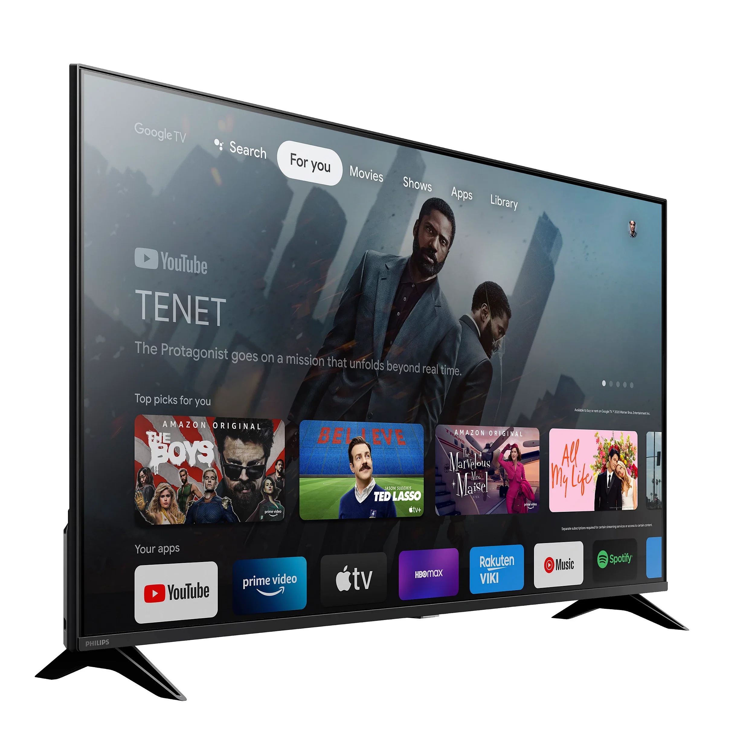 Philips 55" Class 4K Ultra HD (2160p) Google Smart LED TV (55PUL7672/F7) - Image 2