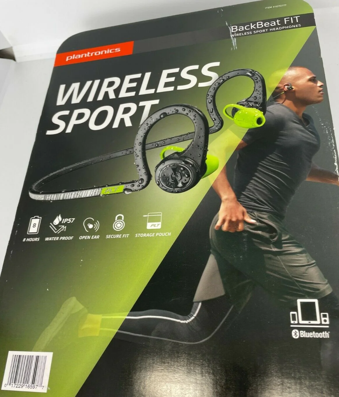Plantronics Backbeat Fit Wireless Bluetooth Sport Headphones (Black) - Image 4