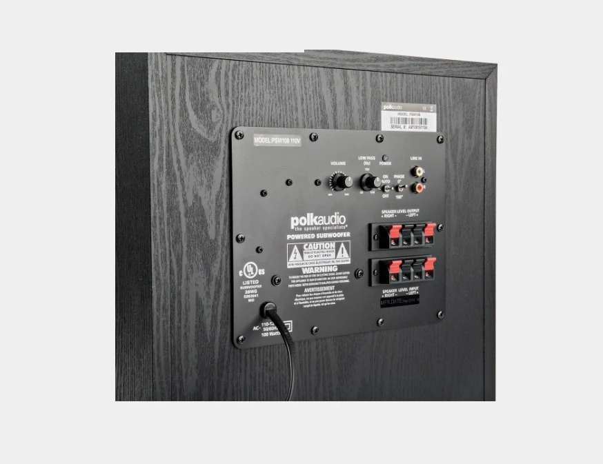 Polk Audio PSW 108 POWERED 10" 100W SUBWOOFER - Image 3
