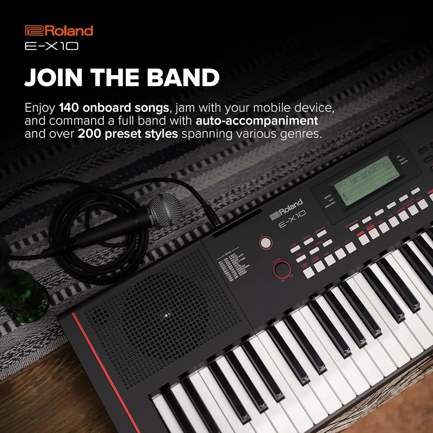 Roland E-X10 Arranger Keyboard with Music Rest - Image 5