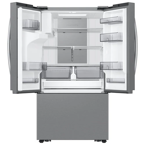 Samsung 36" 25.5 Cu. Ft. French Door SpaceMax Counter Depth Refrigerator w/ Water & Ice Dispenser (RF27CG5400SR) - Stainless - Image 4