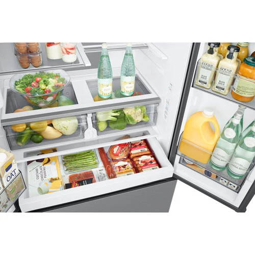 Samsung 36" 25.5 Cu. Ft. French Door SpaceMax Counter Depth Refrigerator w/ Water & Ice Dispenser (RF27CG5400SR) - Stainless - Image 8