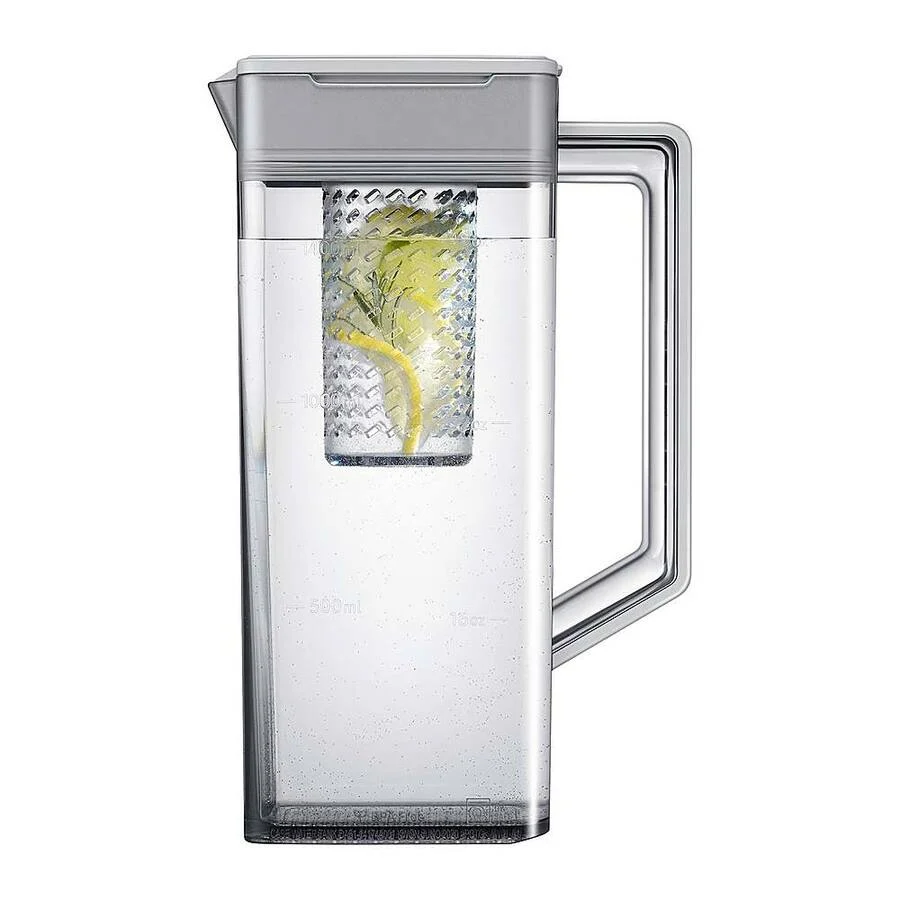 Samsung Bespoke 23 Cu. Ft. 4-Door Flex French Door Counter Depth Refrigerator with Beverage Center (RF23DB960012) - White Glass - Image 12