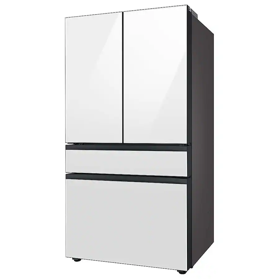 Samsung - BESPOKE 29 cu. ft. 4-Door French Door Smart Refrigerator with Beverage Center (RF29BB860012) - White Glass - Image 10