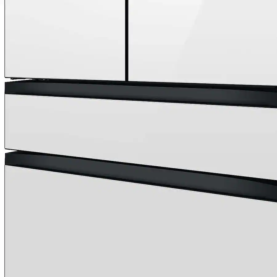 Samsung - BESPOKE 29 cu. ft. 4-Door French Door Smart Refrigerator with Beverage Center (RF29BB860012) - White Glass - Image 8