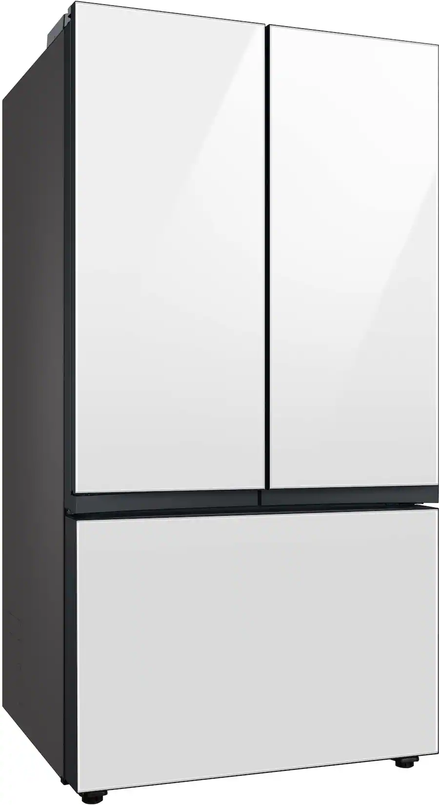 Samsung - BESPOKE 30 cu. ft. 3-Door French Door Smart Refrigerator with Beverage Center (RF30BB660012) - White Glass - Image 3