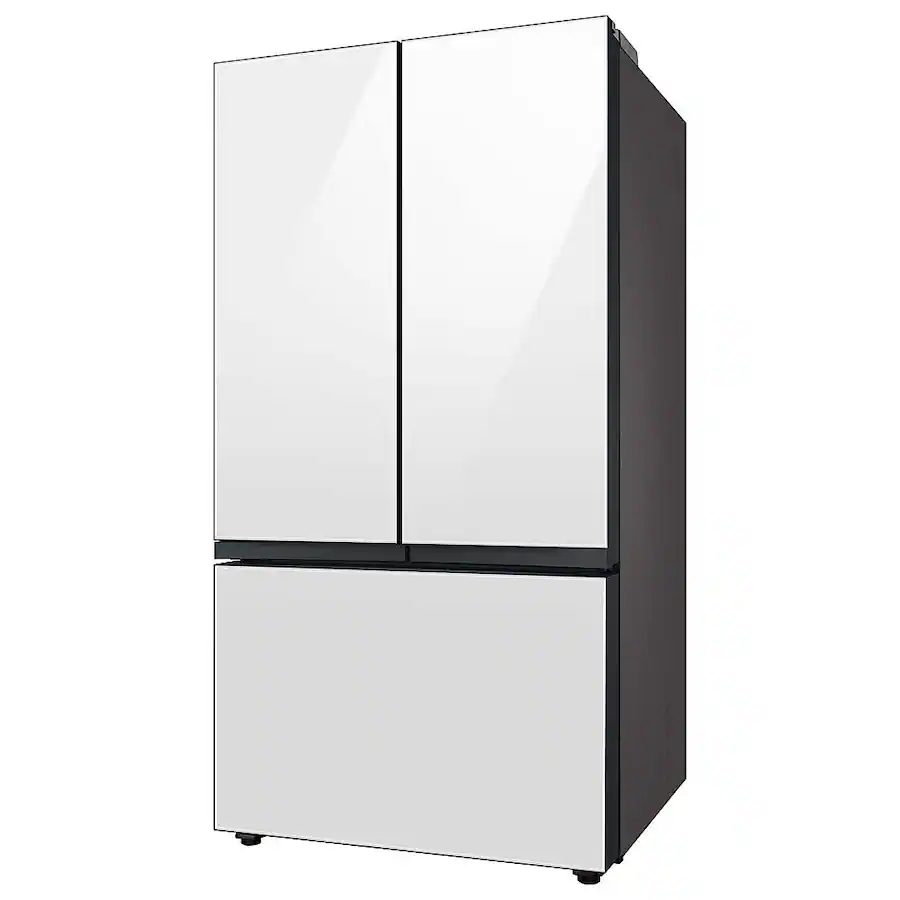 Samsung - BESPOKE 30 cu. ft. 3-Door French Door Smart Refrigerator with Beverage Center (RF30BB660012) - White Glass - Image 6