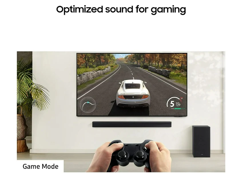 SAMSUNG HW-B57C B-Series 4.1ch Soundbar w/Dolby Audio/DTS Virtual X, Game Mode, Wireless Bluetooth TV Connection, Rear Speaker Kit & Subwoofer Included - Image 5