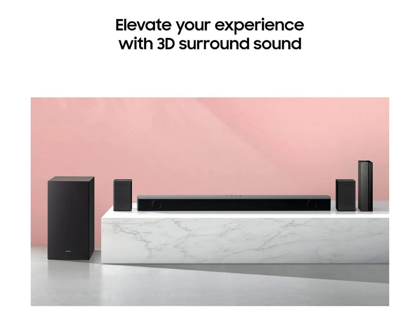 SAMSUNG HW-B57C B-Series 4.1ch Soundbar w/Dolby Audio/DTS Virtual X, Game Mode, Wireless Bluetooth TV Connection, Rear Speaker Kit & Subwoofer Included - Image 6